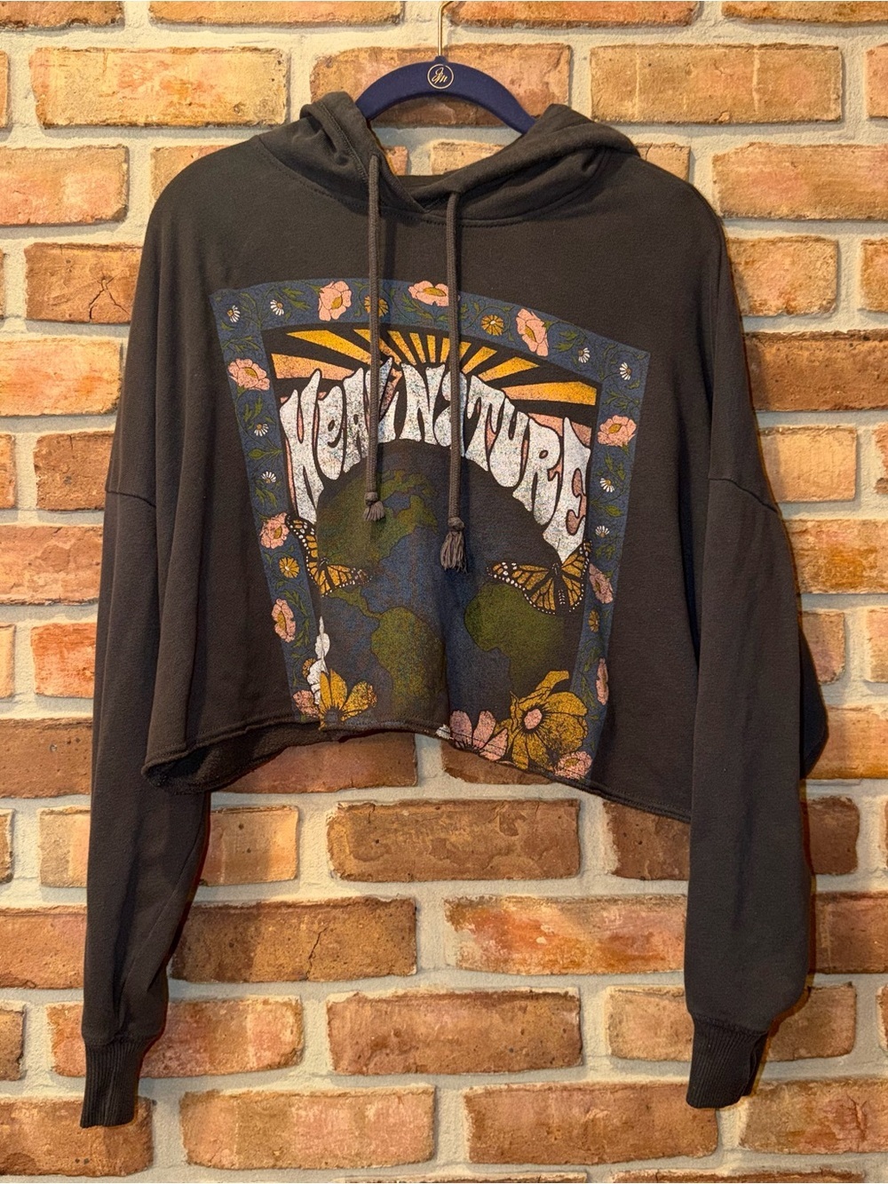 Women’s Hollister Heal Nature Cropped Hoodie Size Large
